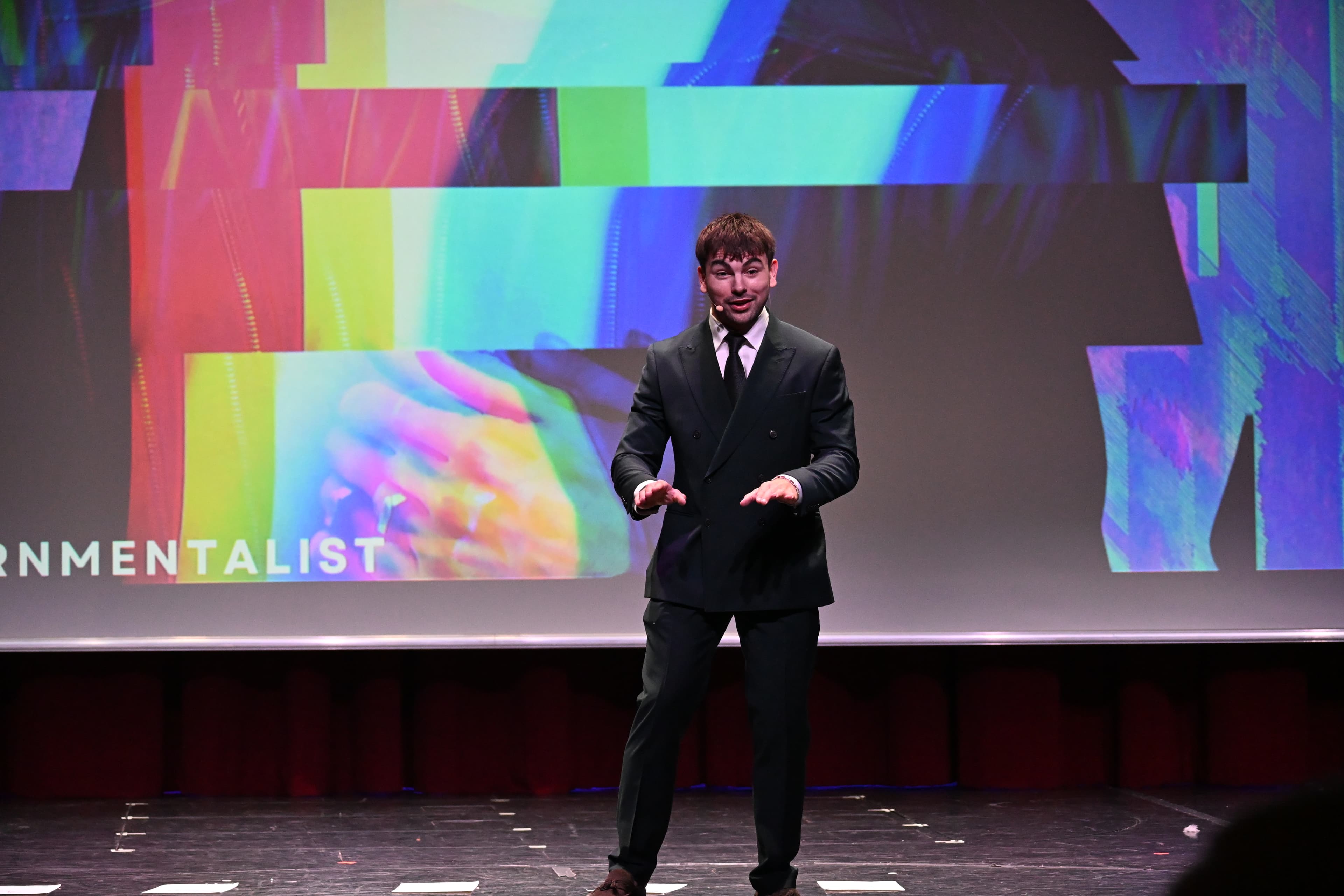 Edwin Todd performing on stage